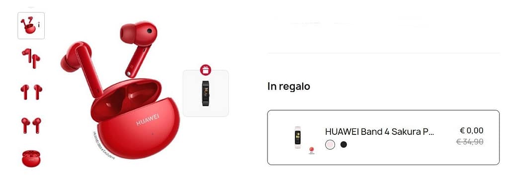 le huawei freebuds rosse