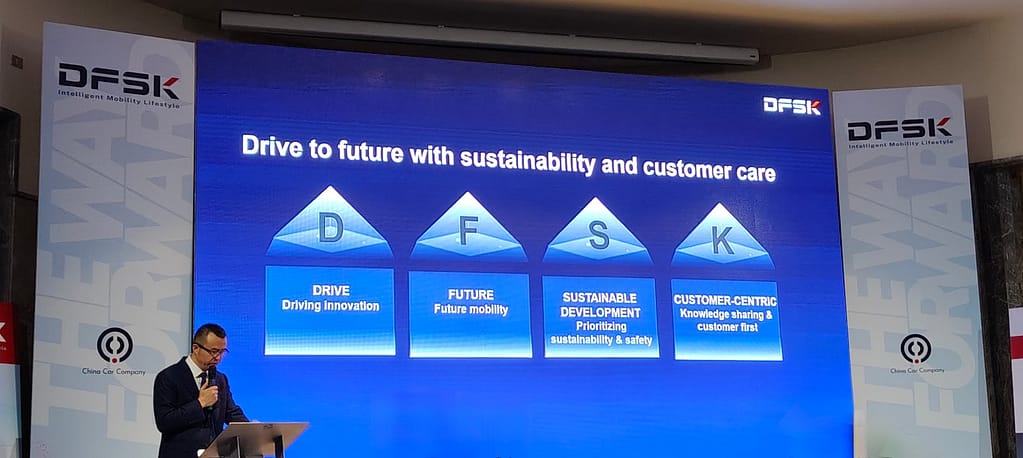 la mission di DFSK presentata da mr.Joe Zhou, GM di DFSK