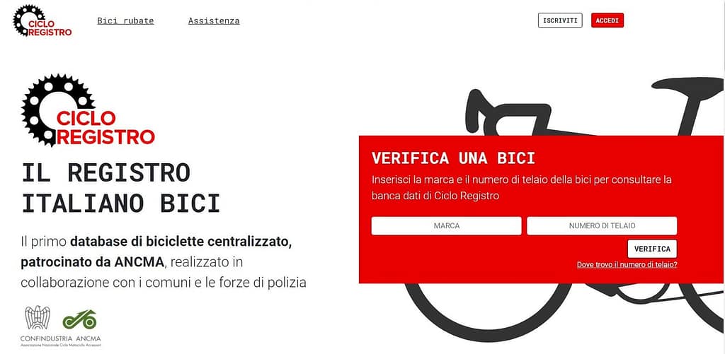 la homepage del Ciclo registro italiano