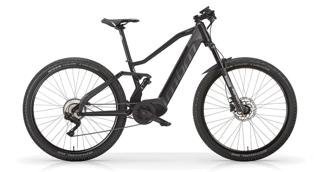 La bicletta MBM Hyperion nera ammortizzata