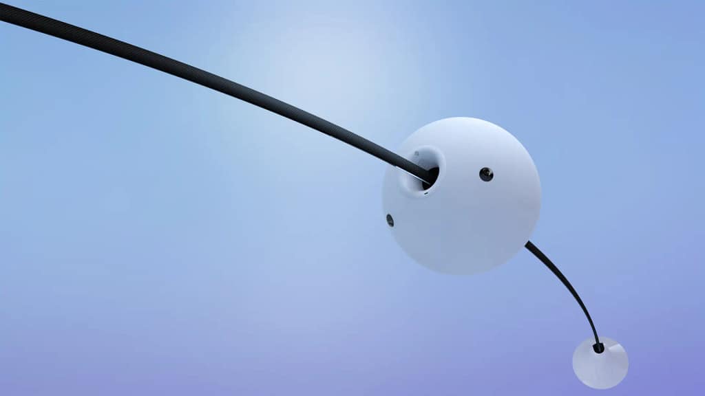 rabbit blue, lampada da salotto con musica e telecamere