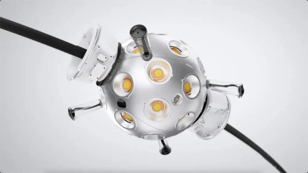 esploso con compeneti interne di rabbit, lampada da salotto con musica e telecamere