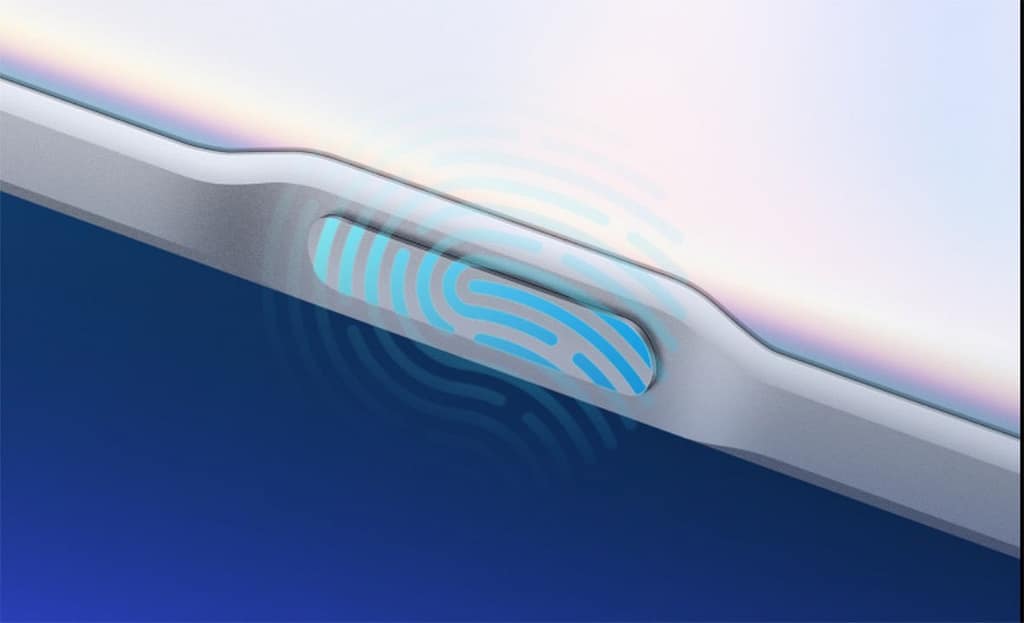 lo sblocco del telefono con l'impronta sul lato