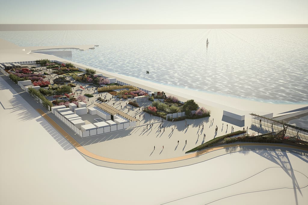 Euroflora 2025, allestimento esterno Waterfront di Levante