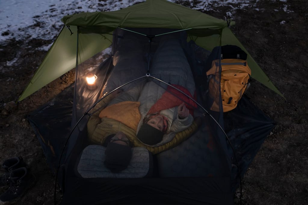 Colin Rex nello Utah con la sua tenda Telos by Sea to Summit