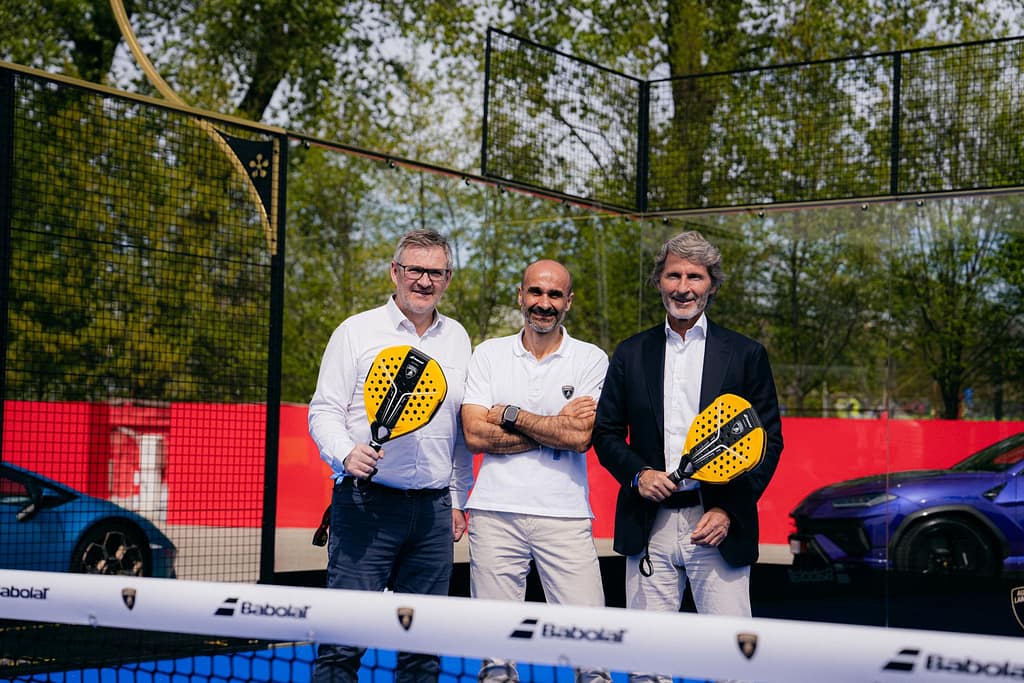 Éric Babolat, CEO di Babolat e di Stephan
Winkelmann, Presidente e CEO di Automobili Lamborghini.