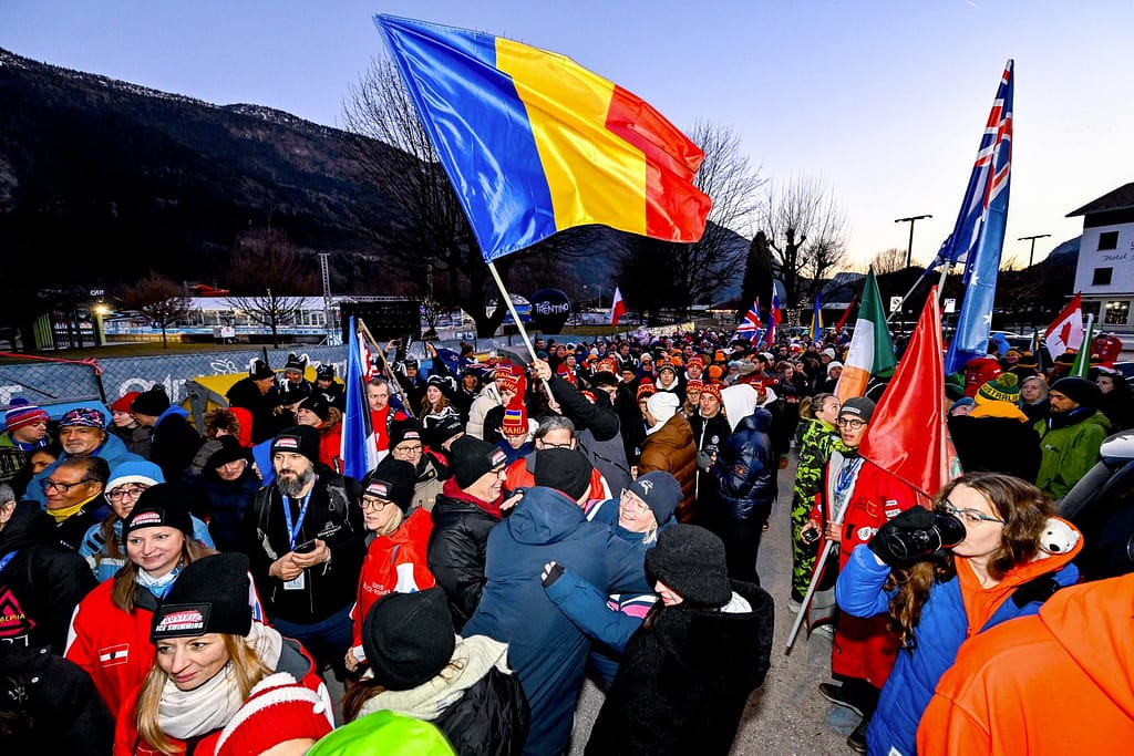 Opening Ceremony during the IISA 6th World Ice Swimming Championships in Molveno, Italy, January 13, 2025.