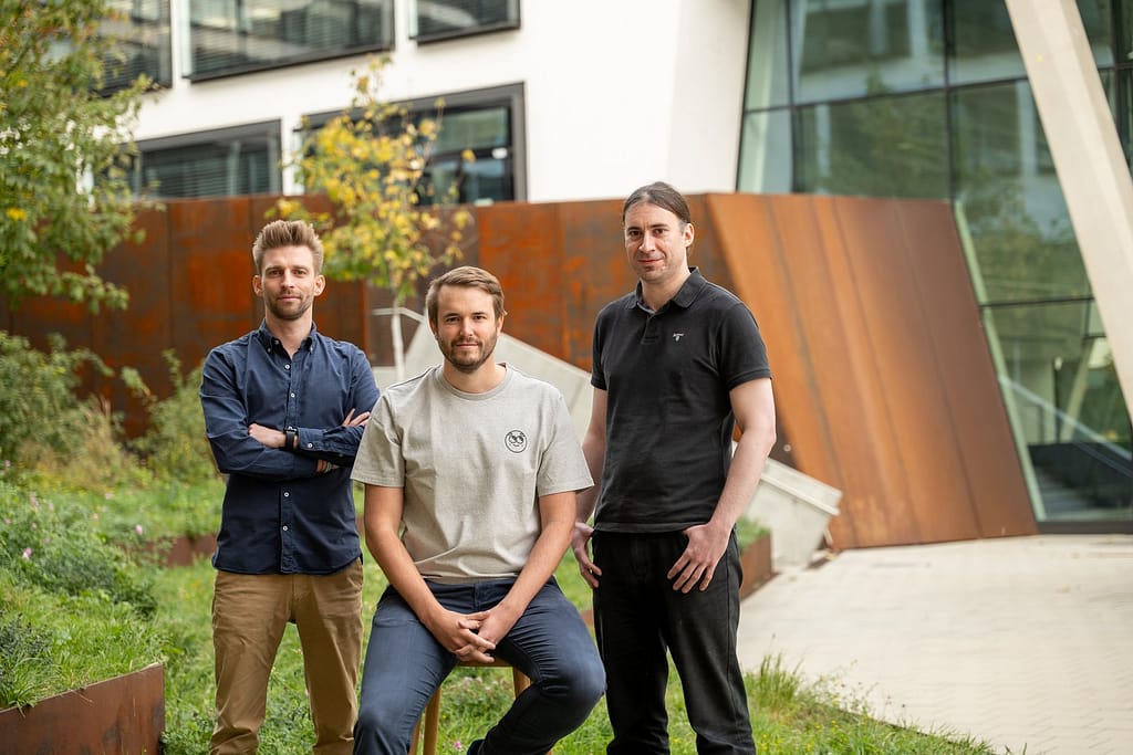 I co-fondatori di refurbed: da sinistra, Kilian Kaminski, Peter Windischhofer e Jürgen Riedl