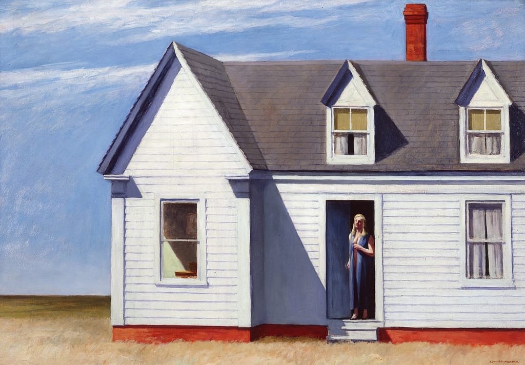 Edward Hopper, Mezzogiorno in punto, 1949 olio su tela, cm 69,9 x 100,3 Dayton Art Institute © Eredi di Josephine N. Hopper / by SIAE 2025