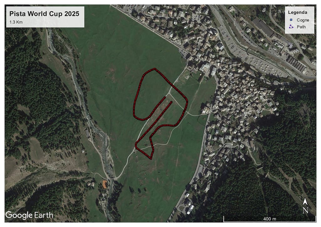 Mappa della gara Sprint 3 km a Cogne