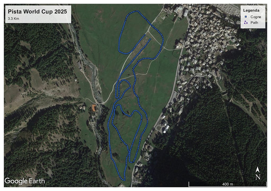 Mappa della gara 10 km a Cogne
