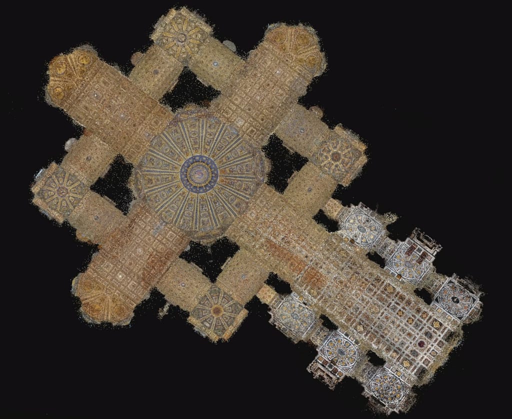 AI generated x-ray st peters basilica interior