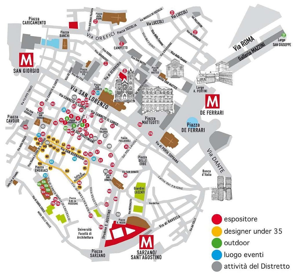 Mappa Genova BeDesign Week