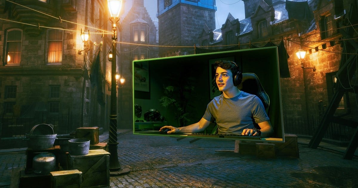 una simulazione gaming console