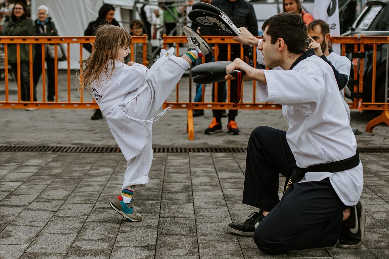 La festa dello sport al Porto Antico di Genova, prove di arti marziali