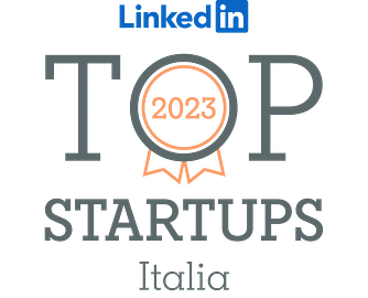 il logo di top startups 2023 italia by linkedin