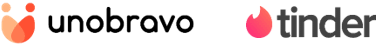 logo Unobravo e logo Tinder