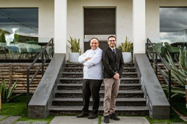 Vigna delle Rose di Casa Setaro, Lo chef Pierpaolo Giorgio con Valerio Coppola