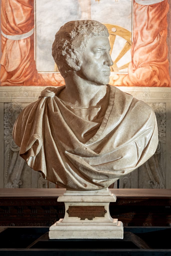 MICHELANGELO BUONARROTI con la collaborazione di TIBERIO CALCAGNI Bruto post 1537 marmo Firenze, Museo Nazionale del Bargello _Ph Leonardo Morfini