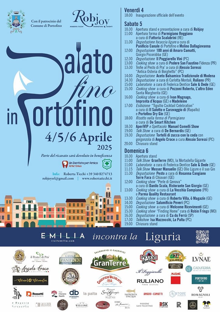 programma di palato fino in portofino 2025