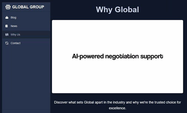 Figura 1 - Negoziazioni supportate dall'intelligenza artificiale del Global Group