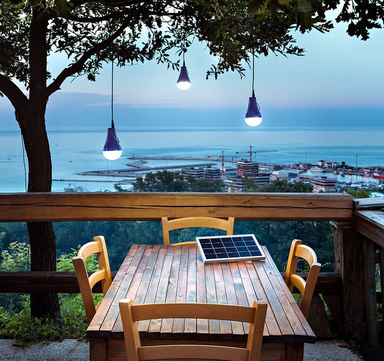 lampadine ricaricabili, pannello fotovoltaico