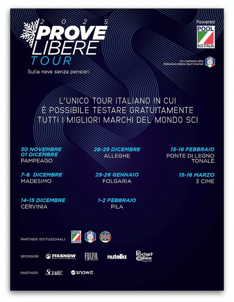 Pool Sci Italia, prove libere tour 2025 elenco eventi