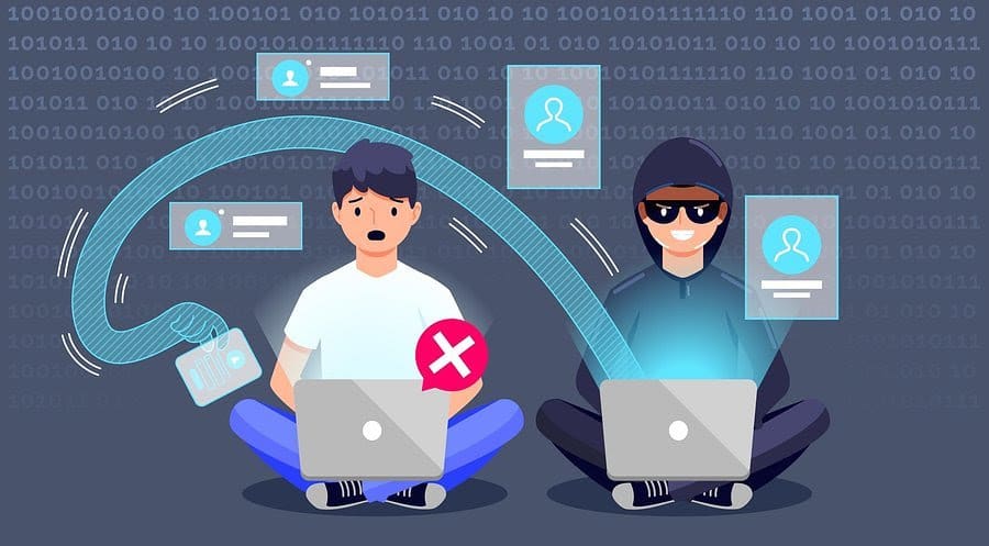 una tipica zione di phishing online