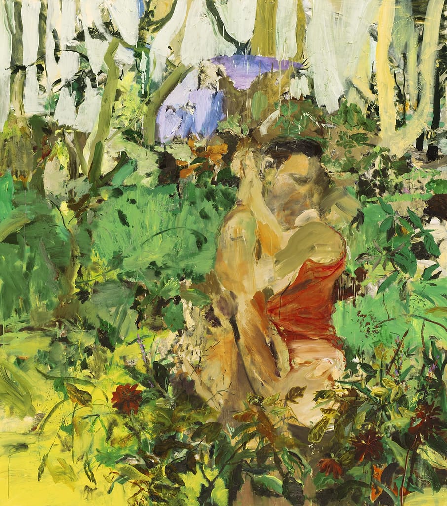 Cecily Brown. Couple, 2004. Olio su lino, 228,6x203,2 cm. Courtesy l'artista e The Levett Collection. Ph credits: Fraser Marr