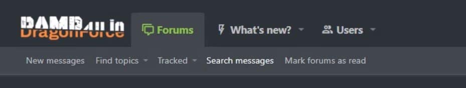 Figura 3 - Il logo di DragonForce integrato nel logo del forum Ramp