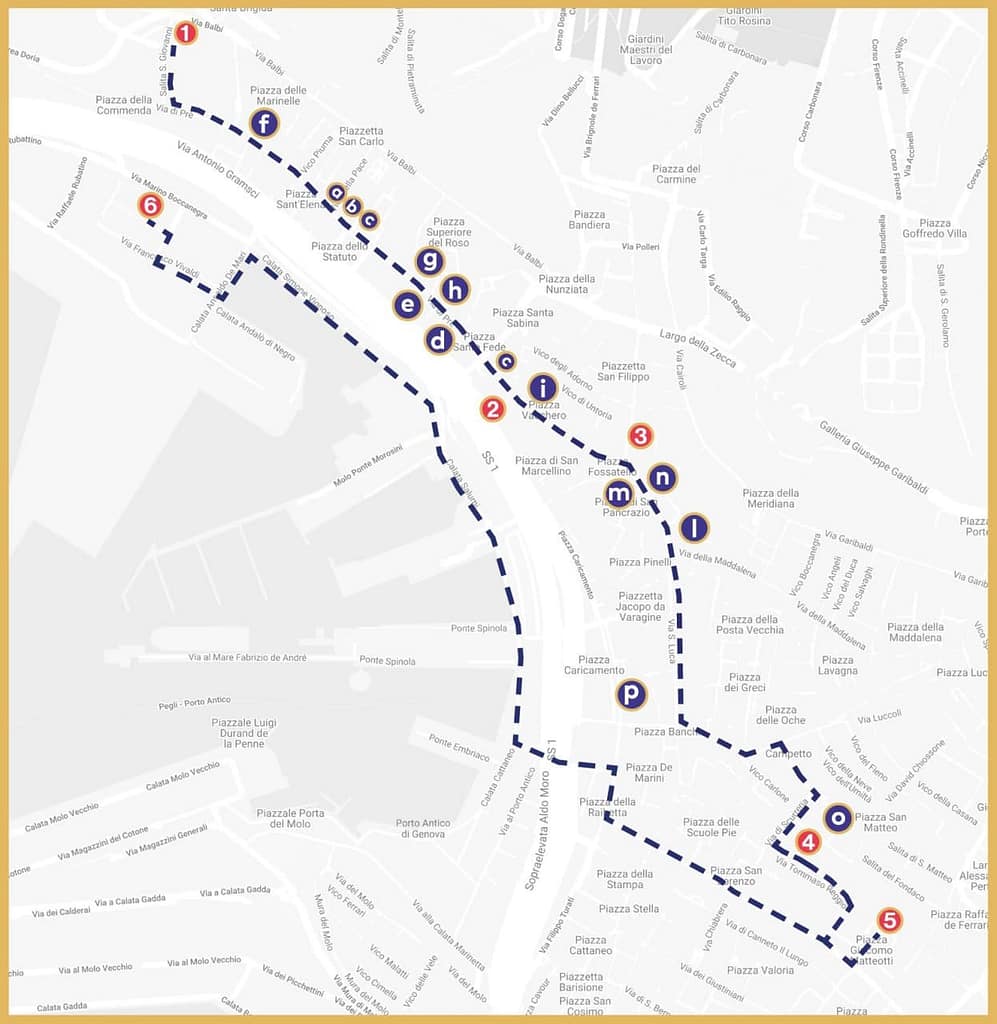 la mappa degli eventi Genova Jeans